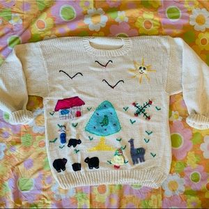 Deadstock 1980s Llama Sweater